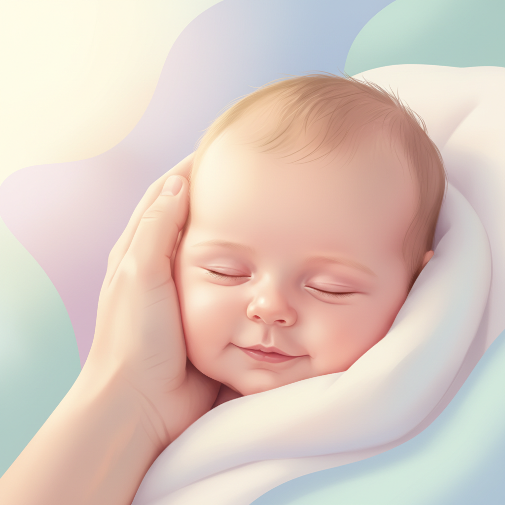 Baby sleeping peacefully in a crib during daytime nap