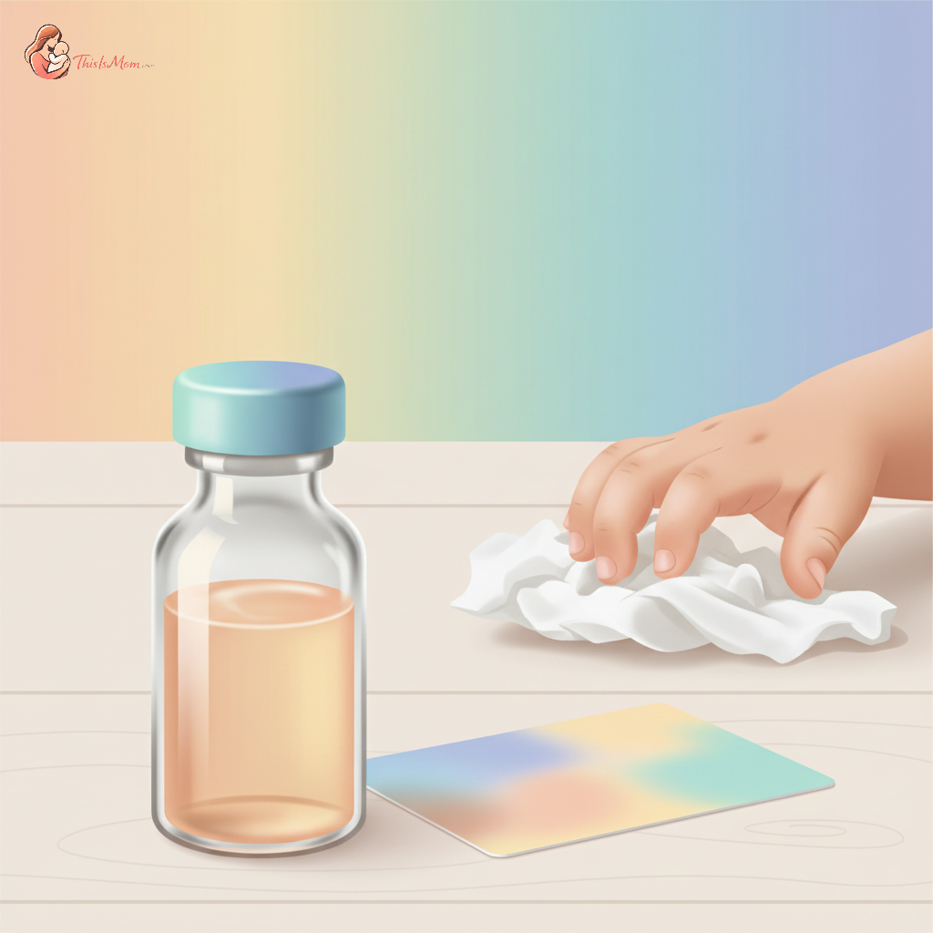 Child sneezing into a tissue with a box of children's allergy medicine and an FSA card on a table.